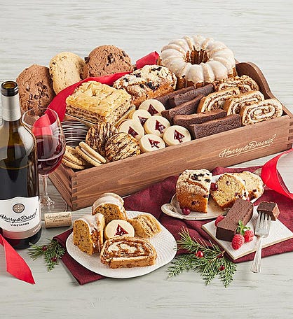 Holiday Bakery Tray with Wine 